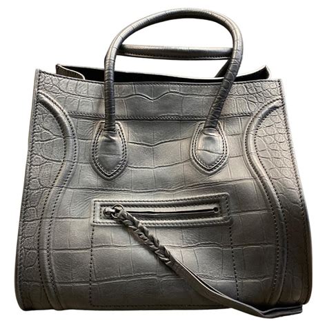 Luggage phantom alligator handbag Celine Black in Alligator